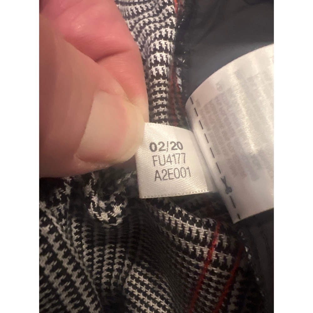 Adidas Originals x 424 Men Wool Track Pants Glen Plaid Black White Red FU4177 XL - Picture 8 of 10